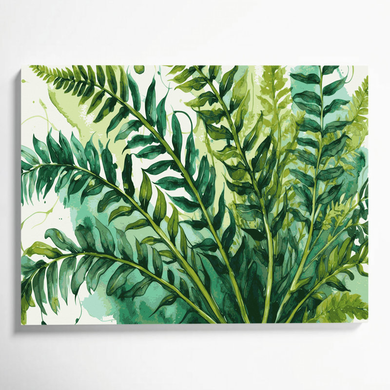 Art mural sur toile Botanical Nephrolepis, H 11 po x l 14 po