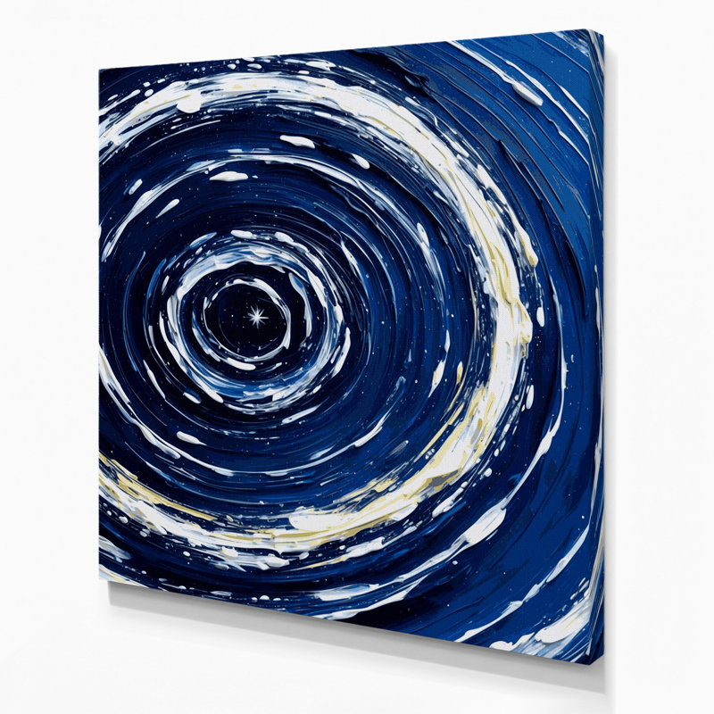 Space Star, photographie d'art sur toile bleue, H 16 po x l 16 po