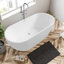 Baignoire de trempage autoportante en acrylique de 62 po x 29 po