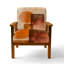 Chaise rembourrée abstraite moderne - Modern Geometric Flow II - Chaise en terre cuite Balance I-1670984491