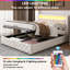 Classic Upholstered Bed Frame With Led Headboard & Storage-2037689408-2037689409