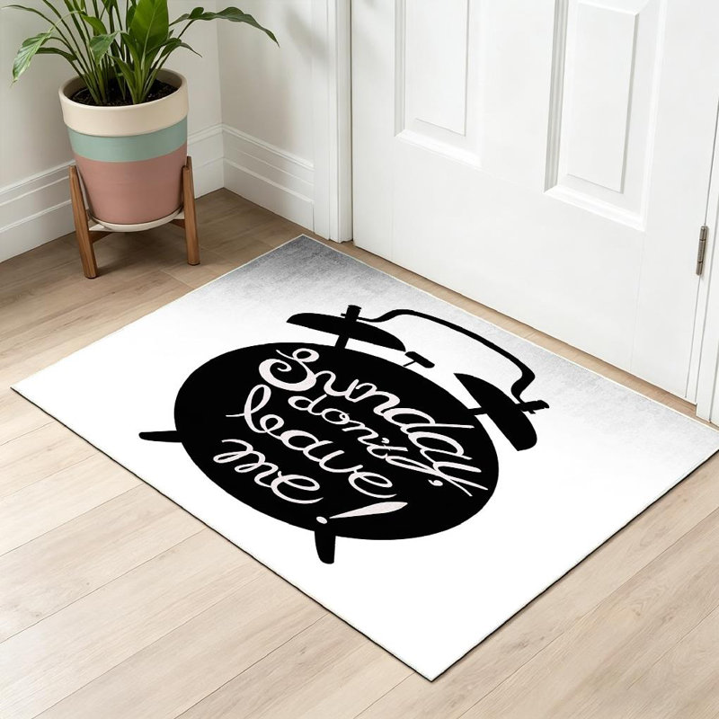 Tapis intérieur blanc lavable à la machine, Rectangle 32" x 47"