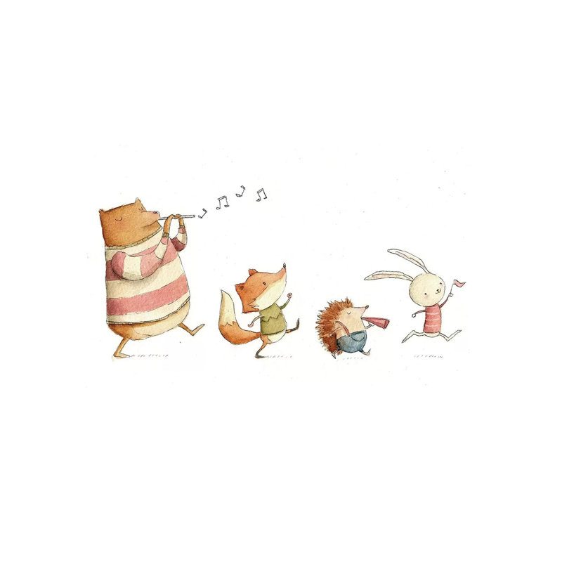 Happy Friends by Mike Koubou - Wrapped Canvas Gallery-Wrapped Canvas Giclée, 20.32 cm H x 30.48 cm W
