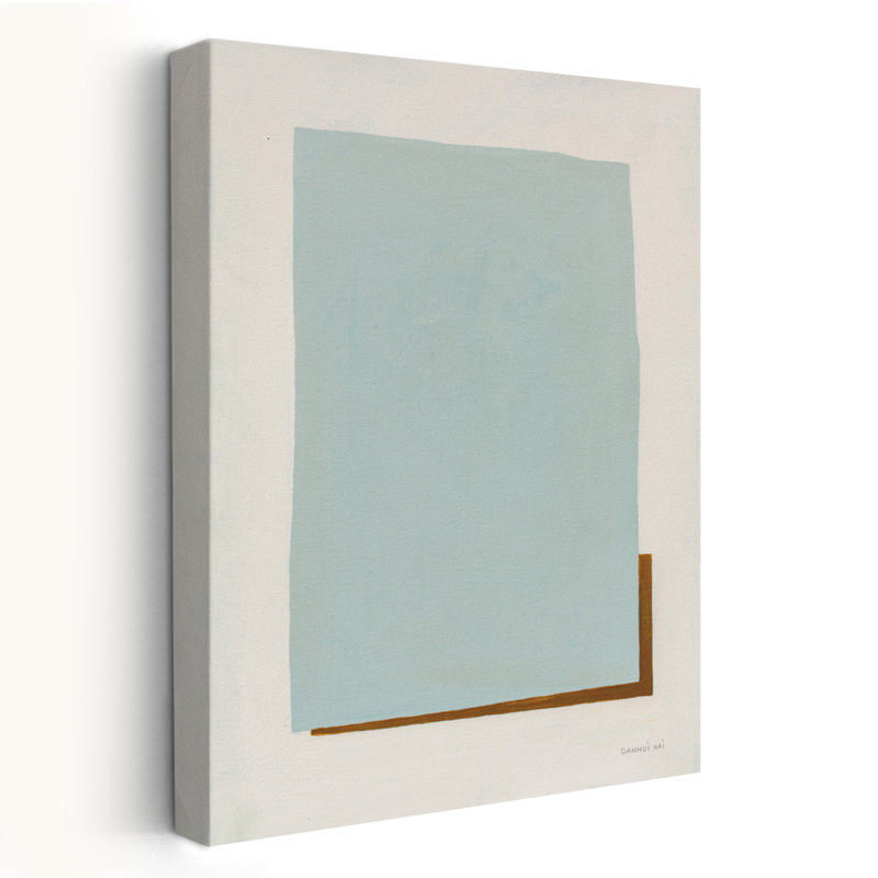 Art abstrait et aqua solitaire, H 24 po x l 16 po