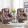 41'' Oversized Power Lift Chair - Heated Massage Electric Recliner with Super Soft Padding Set of 2