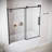 Loppio 60'' x 60'' Semi-Frameless Sliding Bathtub Door with CrystalTech Treated 5/16'' Tempered, Clear Glass, Matte Black Hardware-120911977