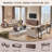  Abrianna 48" Wide Coffee Table with Storage Shelf, 2-Tier Minimalist Center Table with Curved Profile Design, Thick Wooden Rectangular Living Room Table, Brown-226934079