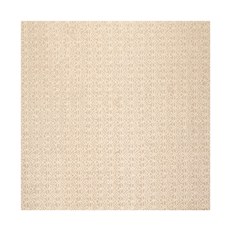 Tapis multicolore ivoire en laine touffeté à la main à motif géométrique de la Nouvelle-Zélande, Carré 5 pi