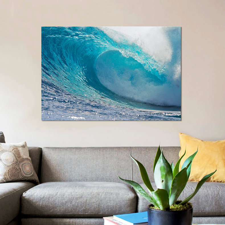 Lunging Waves II, Sout Pacific Ocean, Tahiti, French Polynesia by Panoramic Images - Print on Canvas, 30.48 cm H x 45.72 cm W