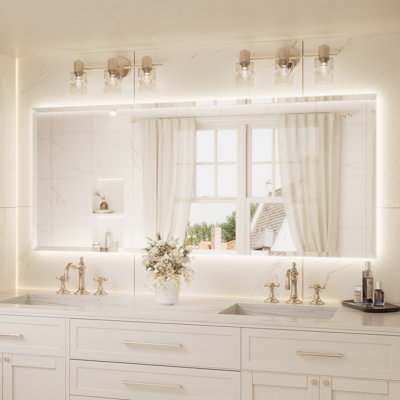 Beveled LED Backlit Bathroom Vanity Mirror