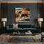 Chiens bretons, art mural sur toile noire-332187661