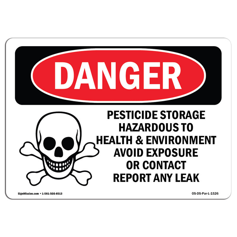 Enseigne dangereuse «Pesticide Storage», 18" H x 24" W x 0.1" D