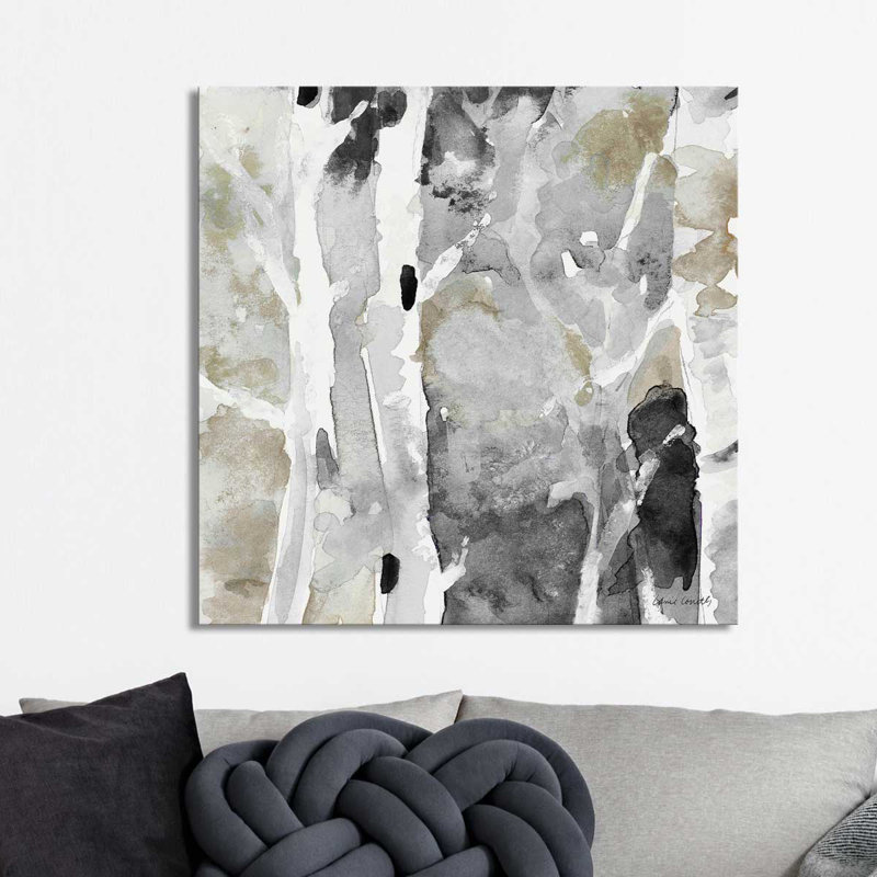 «Evening Forest I», reproduction de peinture à l'aquarelle, H 18 po x l 18 po x P 1 po, Toile tendue