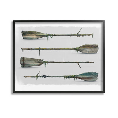 «Vintage Nautical Boat Oars», art de la giclée sur toile