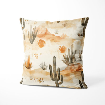 Abstract Sofa Throw Pillow - Desert Lodge Boho Desert Minimal Printed Cushion