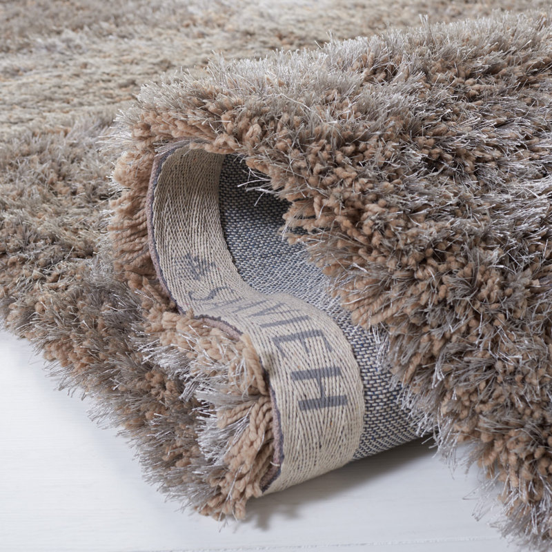 Arshika Toronto Shag Hand Tufted Performance Solid Color Rug, Rectangle 3' x 5'