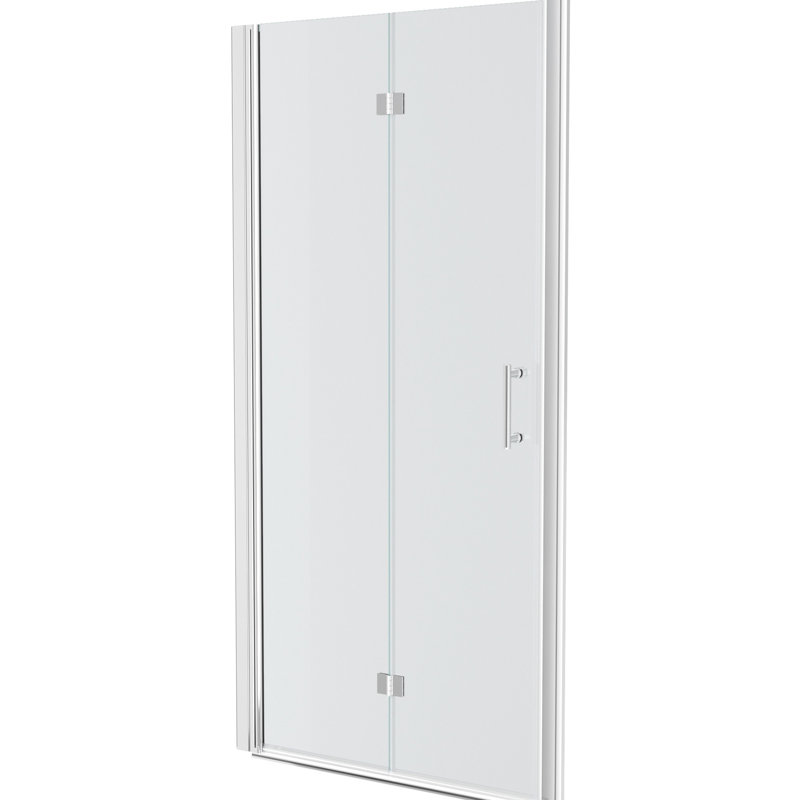 Porte de douche pliante l 30 po x H 72 po en verre trempé pour salle de bain, entrée réglable avec espace pliable, accessoire