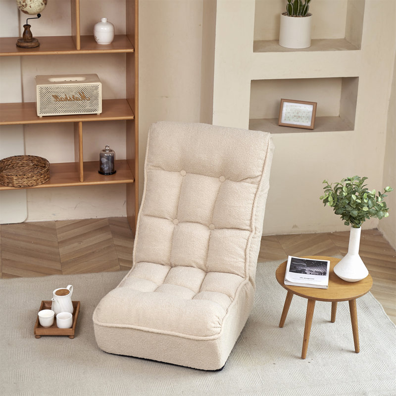 Canapé inclinable Giuliana, 100 % polyester blanc
