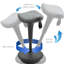 Tabouret relevable, pivotant à 360 °, hauteur réglable, siège en selle, balance inclinable, gris pour tabouret de jeu actif avec rotation, équilibre du siège relaxant