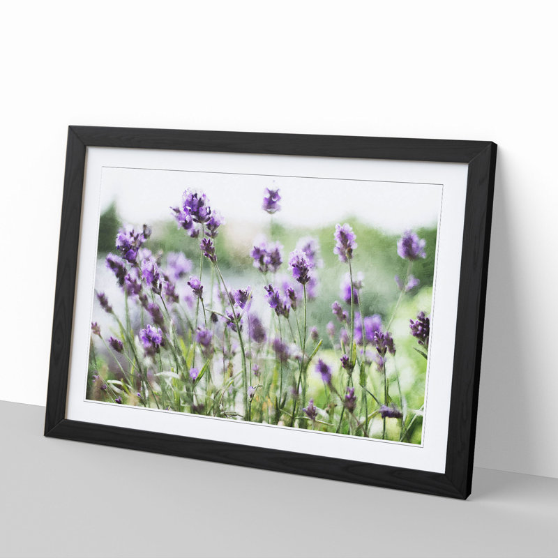 Lavender Vol.1 - Picture Frame Painting, 48cm H x 65cm W x 2cm D, Black Framed