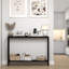 Console, table de vestibule avec rangement, canapé industriel avec design en V, console étroite à 2 niveaux-262810200-258119064