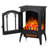 Winston Porter 17" Freestanding Fireplace Stove Heater With Realistic Flame For Home Office With Realistic Log Flame Effect, Adjustable Flame Effect/Brightness/Heating Mode, Overheating Safe Design