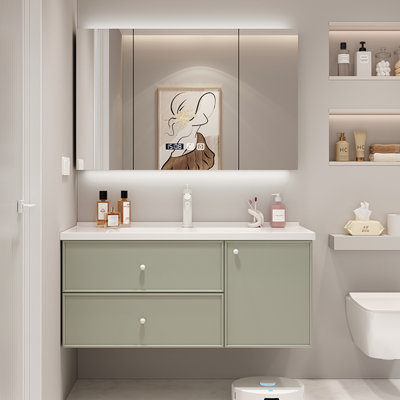 Cream style simple vanitie bathroom cabinet