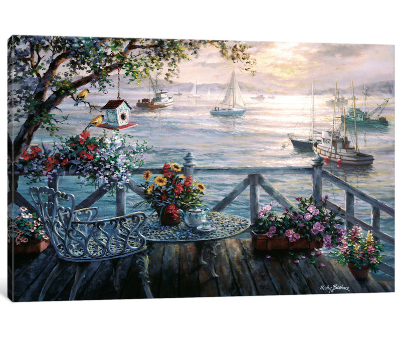 Trésors de la mer - reproduction d'art sur toile, H 40 po x l 60 po x P 1,5 po