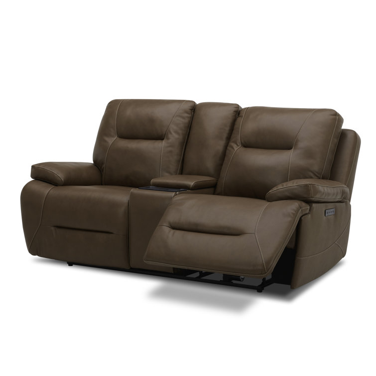 Trevina Zero Gravity Power Loveseat w/ Console - Saddle Brown