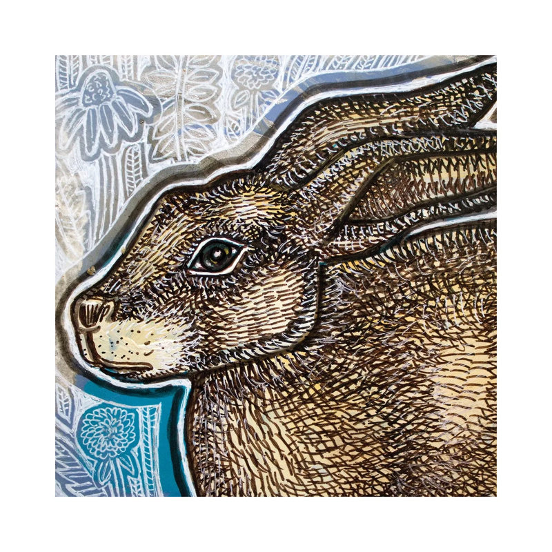 Brown Bunny by Lynnette Shelley - Print on Canvas, 45.72 cm H x 45.72 cm W x 1.91 cm D, Wrapped Canvas