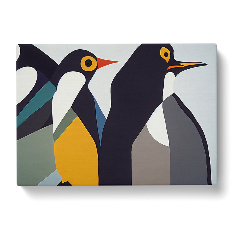 Penguins Abstract - Wrapped Canvas, 40cm H x 60cm W x 3cm D