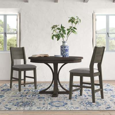 Hilry Upholstered Open Back Side Chair in Grey