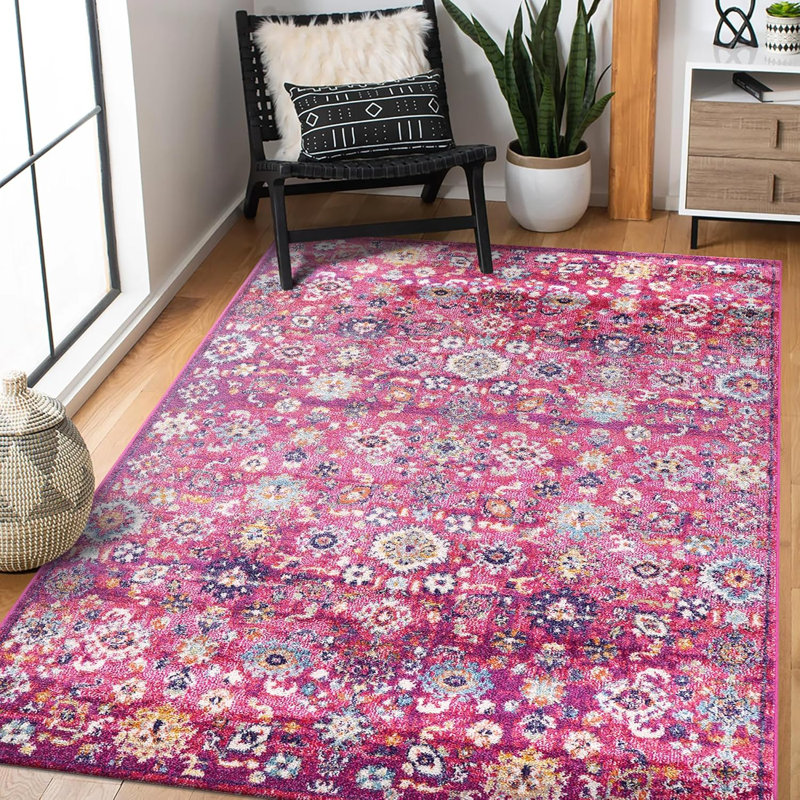 Soft Medium Pile Area Rugs Living Room Carpet Pad Oriental Vintage Rug Non Slip Entryway Rug 7663, Rectangle 80 x 150 cm