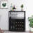 Wine Bar Rack Cabinet With Detachable Wine Rack, Bar Cabinet With Glass Holder, With Mesh Door-1650533985