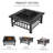 Abdul'Malik Square Iron Wood Burning Fire Pit Table