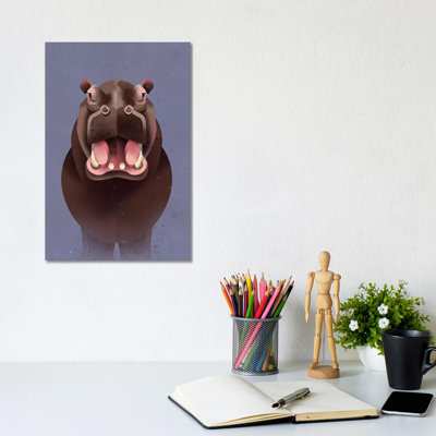 Hippo by Dieter Braun - Print on Canvas
