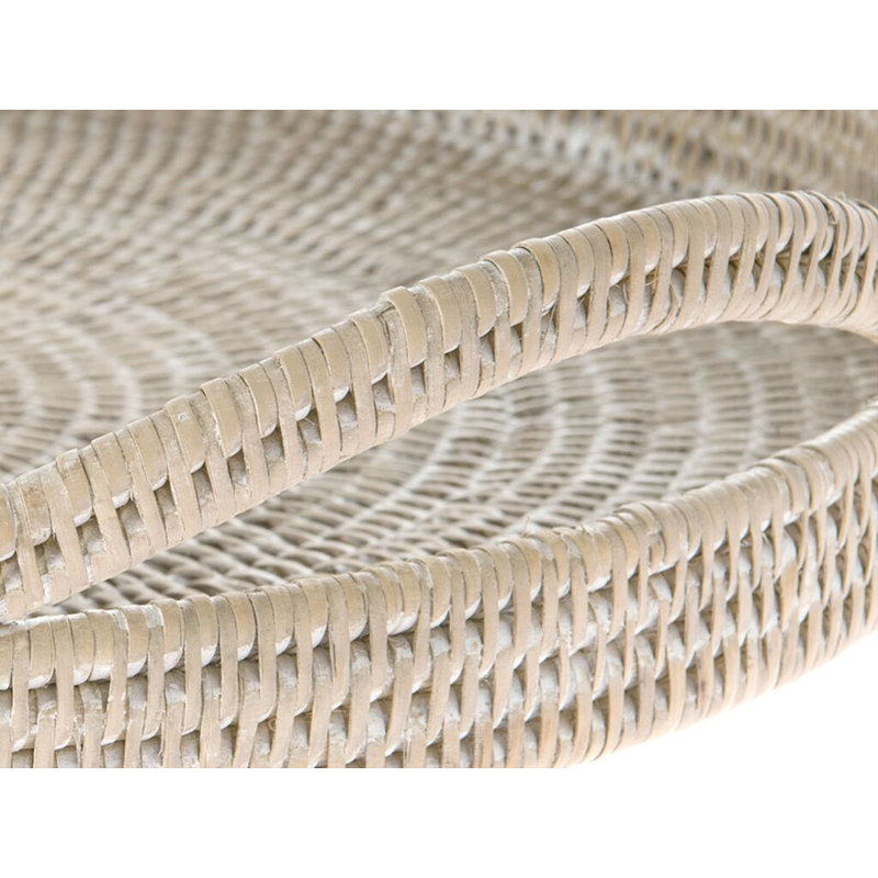Everard Wicker Tray, White Wash