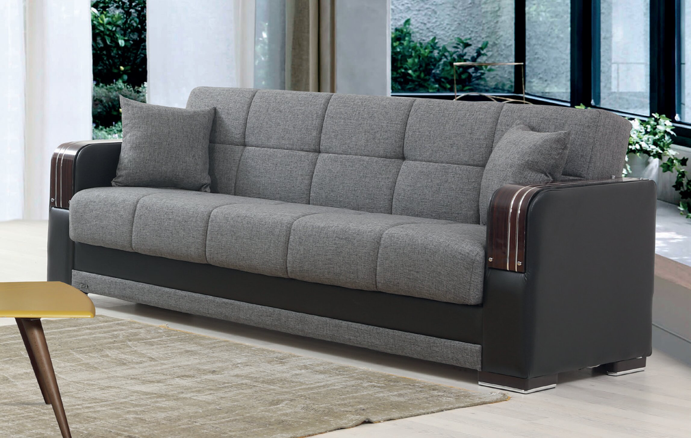  89 Upholstery Sleeper Sectional Sofa with Storage