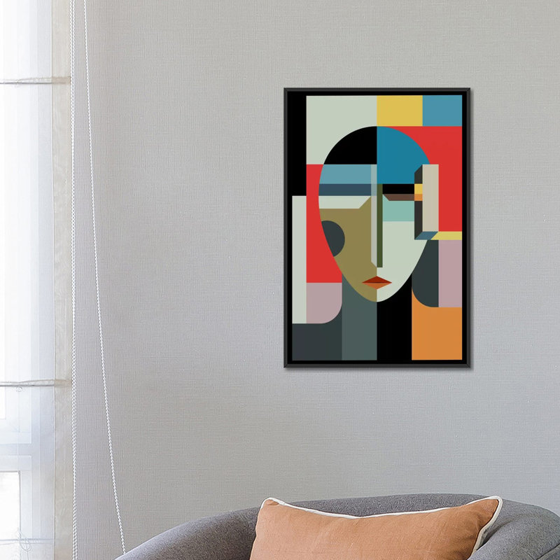 «Woman of When», reproduction d'impression sur toile, H 26 po x l 18 po x P 1,5 po, Toile avec cadre noir, Pas de tapis