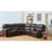 Upholstered 42 " Power Reclining Curved Corner Sectional