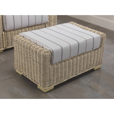 Dizon 70 cm W Rectangle Striped Ottoman with Storage