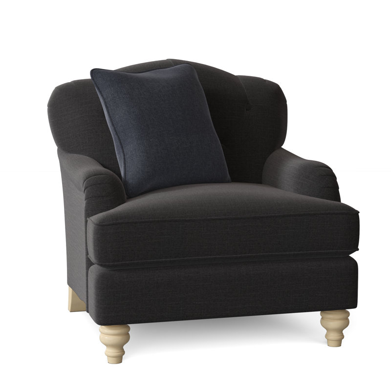 Sullivan Upholstered Armchair, Beantown 41 Taupe Performance Chenille, Pecan, No