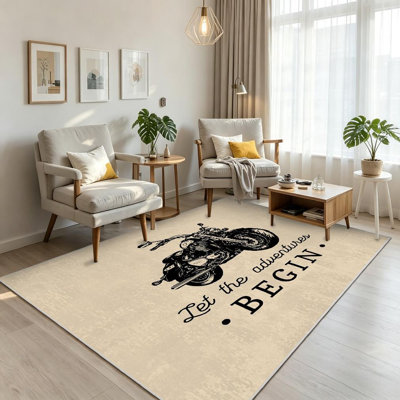 Tapis transparent d'inspiration lavable à la machine pour tapis d'intérieur transparent
