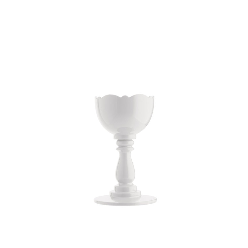 Dressed Egg Cup with Spoon, White