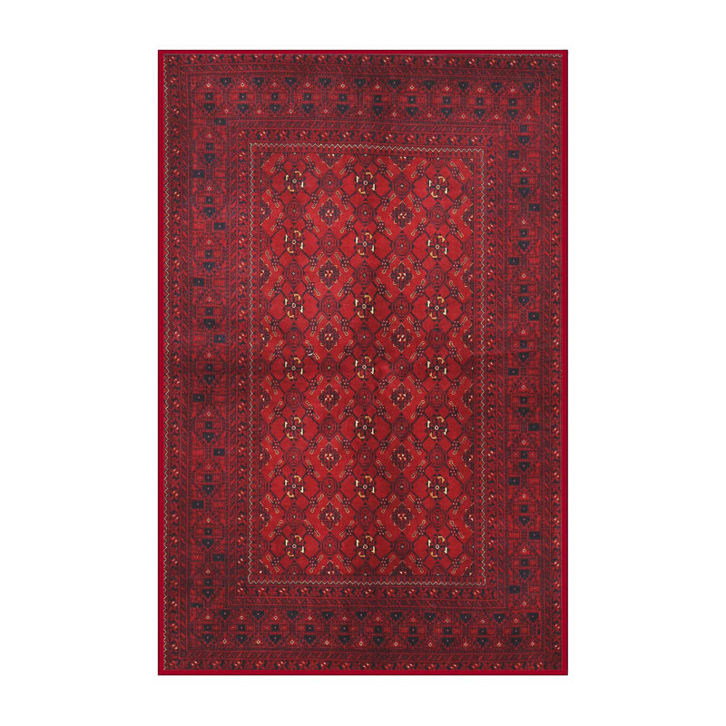 Tapis rouge / beige Southwestern, Rectangle 4 pi x 6 pi