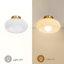 Plafonnier semi-encastré Mid-Century moderne beige-116510845