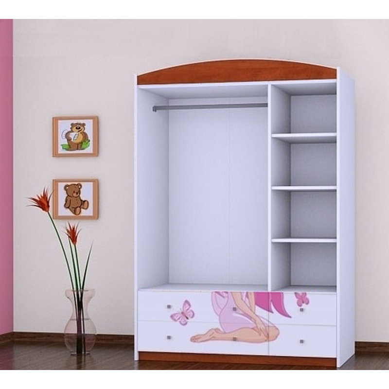 Wilczek 3 Door Wardrobe, Red