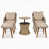Coussin beige / structure brune est en rupture de stock