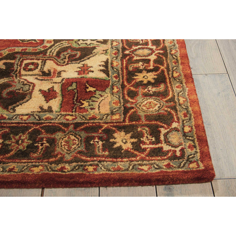 Bassham Wool Oriental Indoor Rug, Round 8'