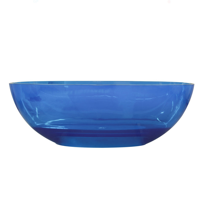 64 Inch Freestanding Solid Surface Soaking Bathtub For Bathroom